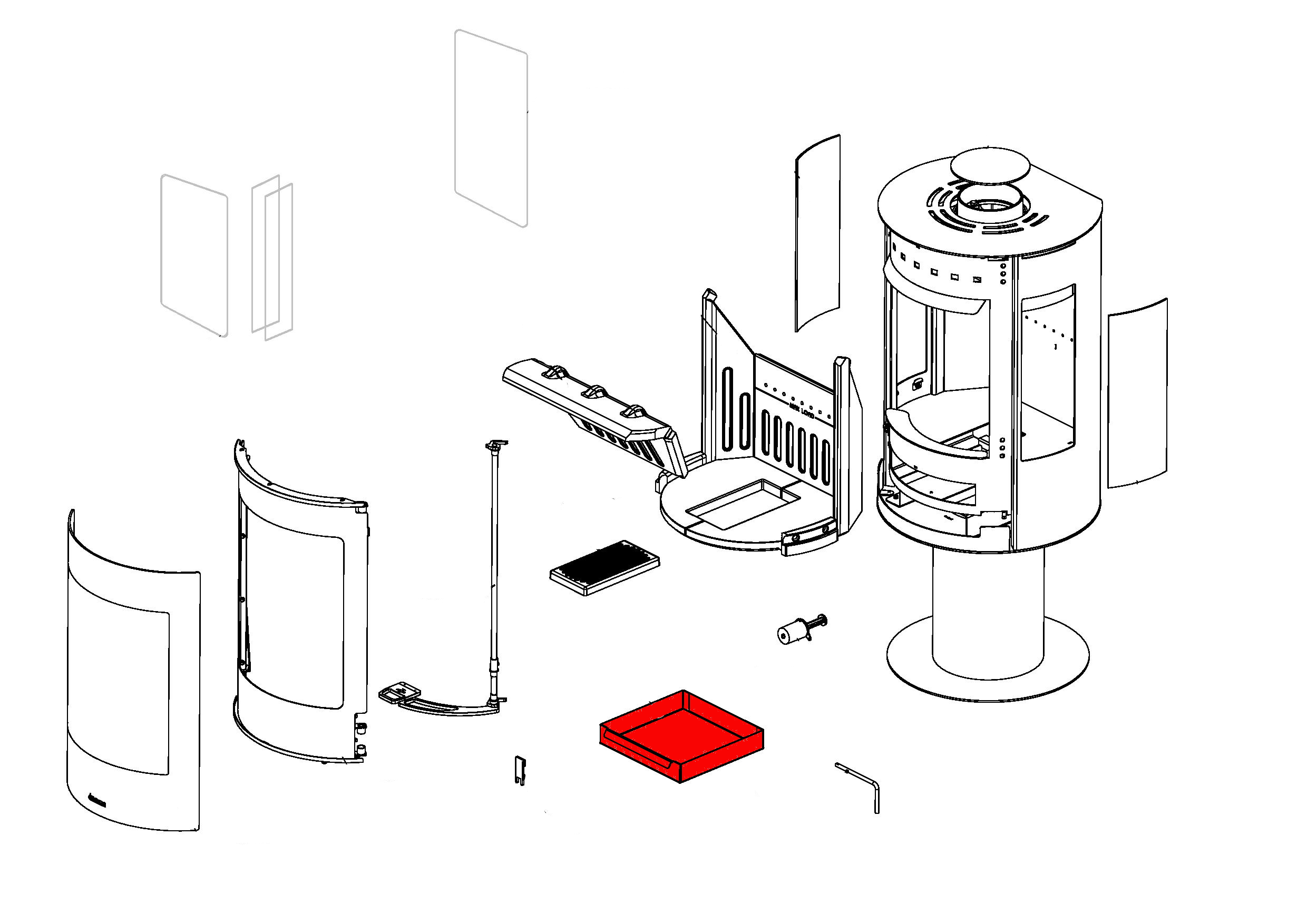 Aduro 9.3 LUX Aschekasten