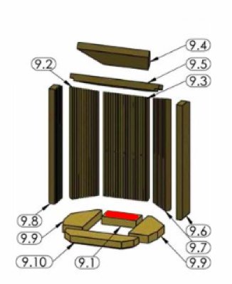 Oranier Clio 5 Bodenstein hinten liegender Feuerraumstein