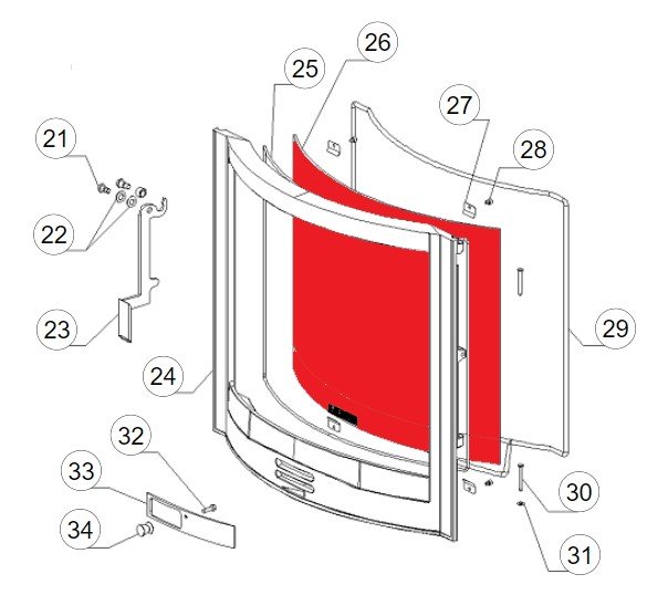 La Nordica Focolare 70 Tondo Sichtscheibe A Schauglas