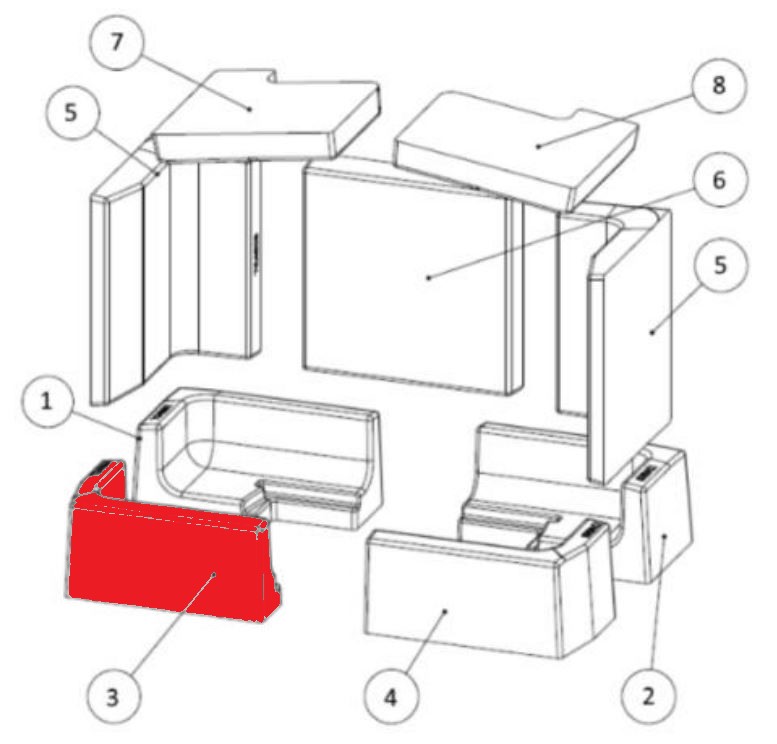 Austroflamm Dexter S3 Bodemsteen links voorkant