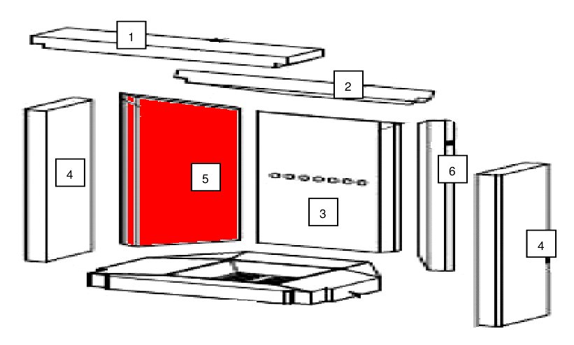 Wamsler M-Line Seitenstein links hinten Feuerraumstein