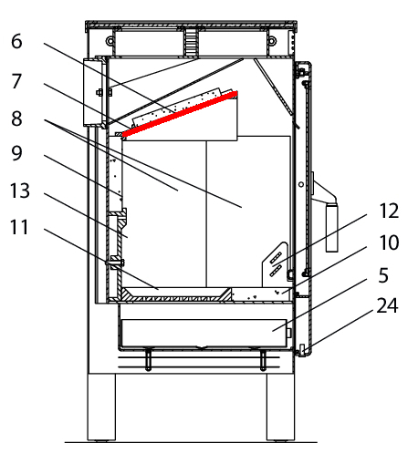 Wodtke H 01 steun vlamplaat