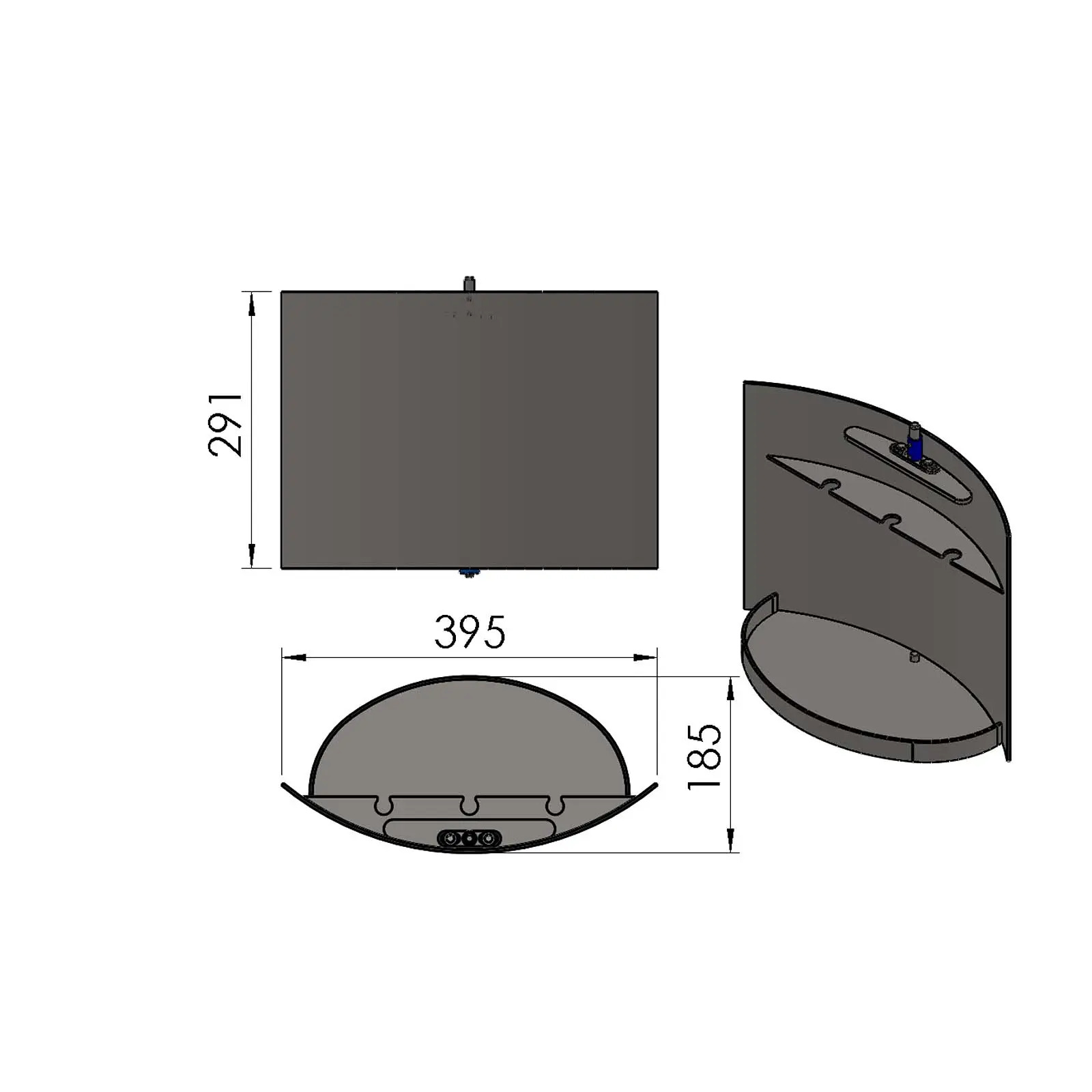 Termatech TT20S houtvakdeur zwart