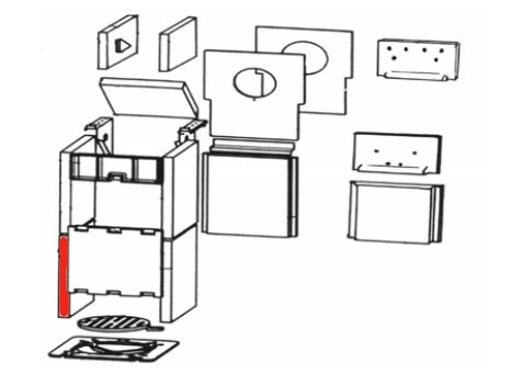 Wamsler Calor S Seitenstein links unten A Stehender Brennraumstein 
