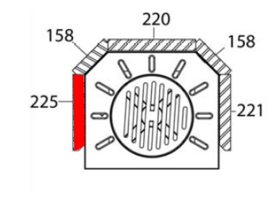 Haas+Sohn Askja 235.17 Seitenstein links vorne Feuerraumstein