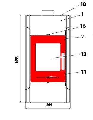 Haas-Sohn Cers 469.17 Verbrandingskamerdeur gietgrijs