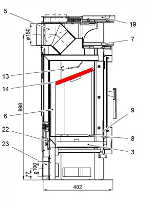 Haas+Sohn Eifel II 230.17 Déflecteur en bas pierre déflecteur de fumée