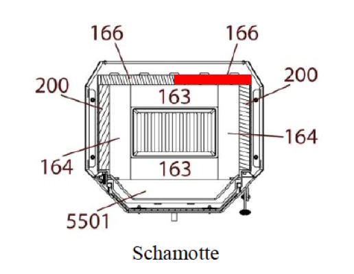 Haas+Sohn Varde 275.15 Rückwandstein rechts Feuerraumstein