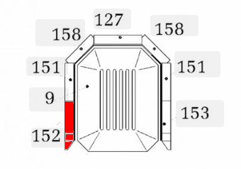 Haas+Sohn Millenium 200.15 Seitenstein links vorne Feuerraumstein