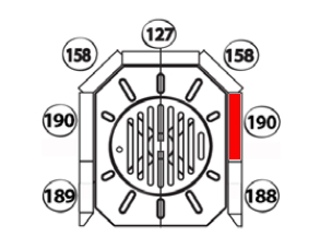 Haas+Sohn Nordland 215.15 Pierre de paroi côté arrière droit pierre de la chambre de combustion