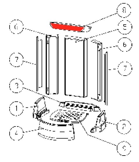 Austroflamm Pi-Ko Zugumlenkung Rauchumlenkstein