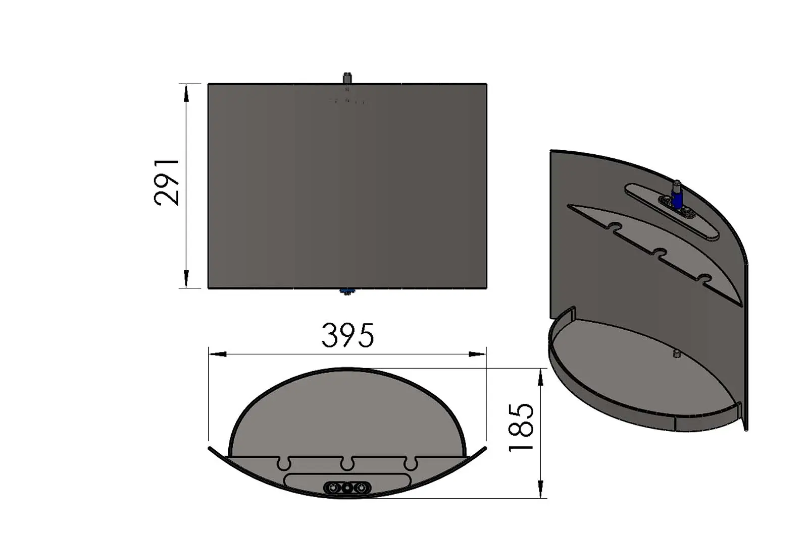 Termatech TT20S houtvakdeur donkergrijs