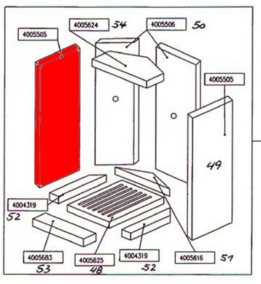 Oranier Artemis 1 Seitenstein links