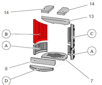 Haas+Sohn Kalius II 286.12 Seitenstein links oben