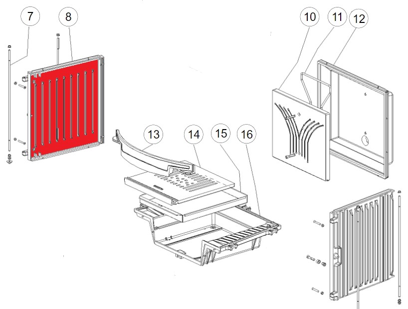 La Nordica Focolare 70 Tondo Zijplaat links B