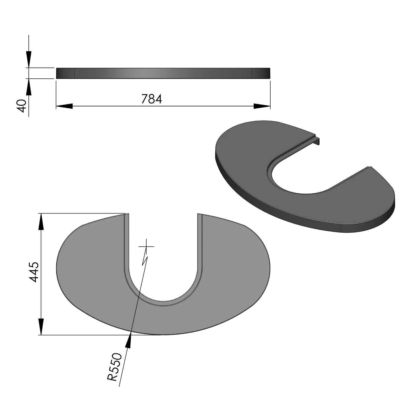 Termatech TT55RHT Afdekplaat Gieten