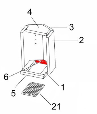 Oranier Artemis 3 Bodenstein hinten liegender Feuerraumstein