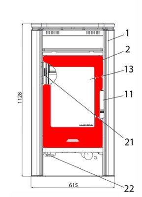 Haas-Sohn Eifel 230.17 Verbrandingskamerdeur