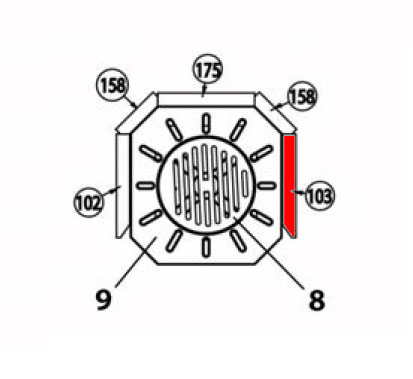 Haas+SohnTampere 262.15 Seitenstein rechts vorne Feuerraumstein