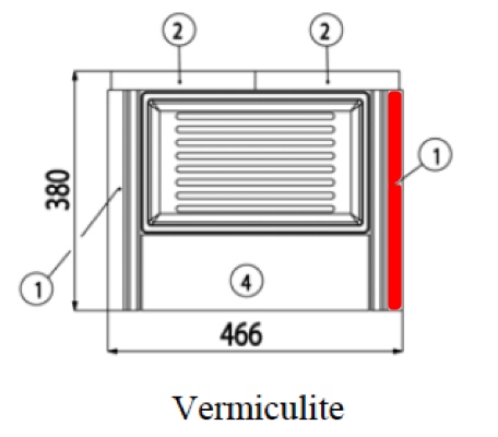 Haas+Sohn Belarius 468.19 Seitenstein rechts Feuerraumstein