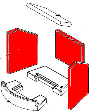 Spartherm Moro Seitenstein Set Ausmauerung