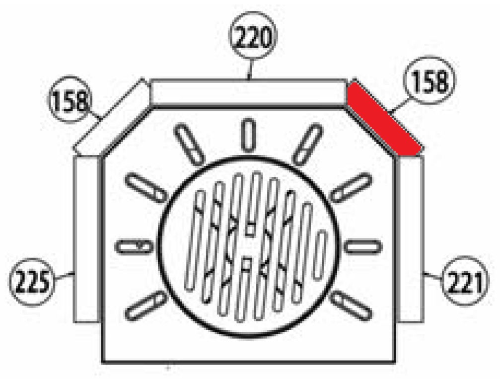 Haas+Sohn Xi 325.15 Seitenstein rechts hinten Schamottestein