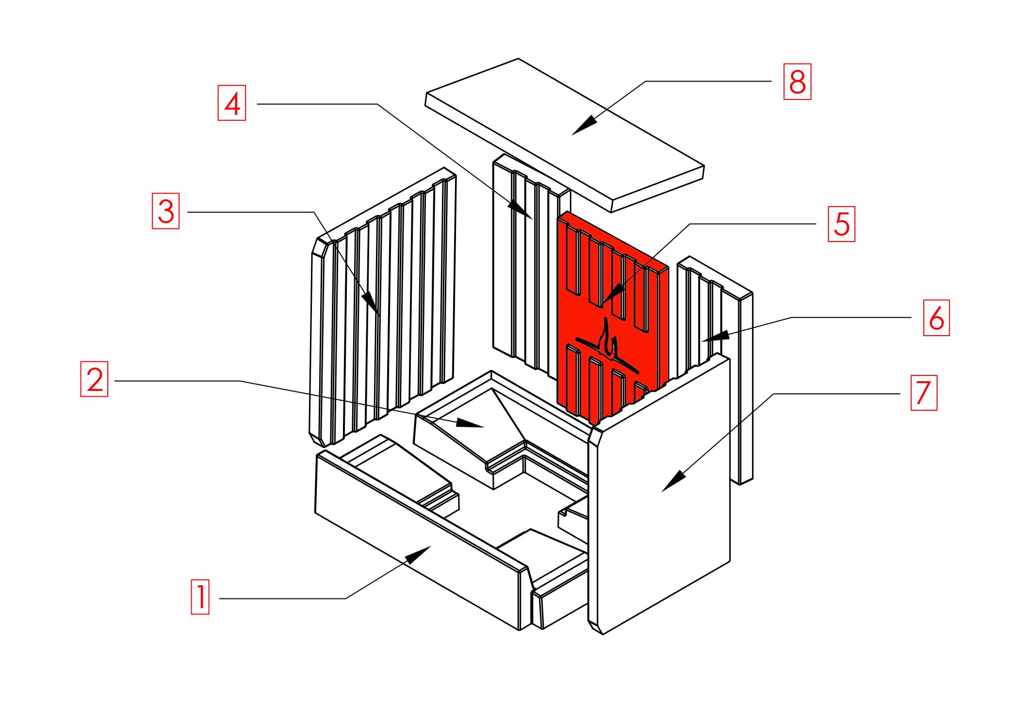 Spartherm Varia 1V-57 Achterste muur steen midden A