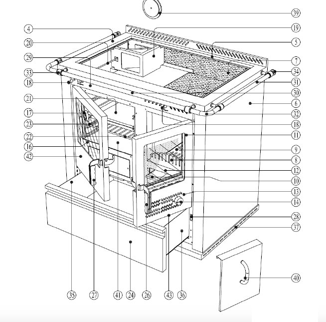 Wamsler K134F ressort de la porte chauffante