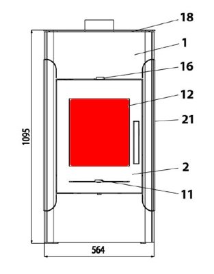 Haas+Sohn Belarius 468.19-WT Sichtscheibe Schauglas