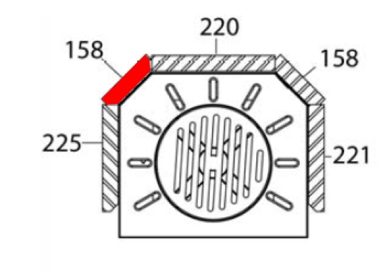 Haas+Sohn Askja 235.17 Seitenstein links hinten Feuerraumstein