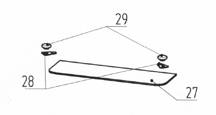 Wamsler Etna fixation tôle pour la vitre