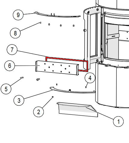 Lotus M1 Rückwandplatte Dichtung