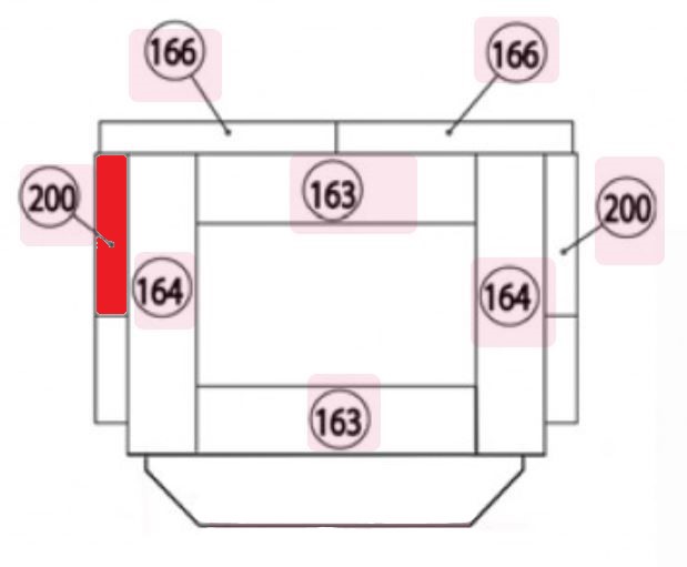 Haas+Sohn Tonstad 303.15 Seitenstein links Feuerraumstein