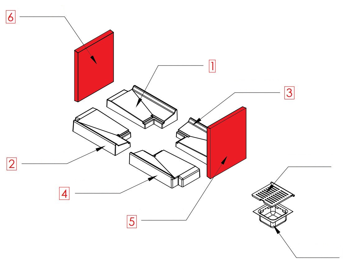 Spartherm Varia B-FDh Zijsteen Set B