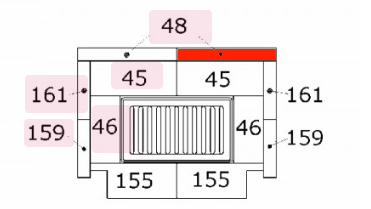 Haas+Sohn Göteborg 252.17 Rückwandstein rechts Feuerraumstein