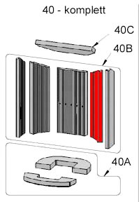 Oranier Arktis 5 Seitenstein rechts hinten B Vermiculitestein