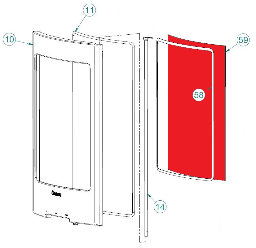 Contura 710 Sichtscheibe