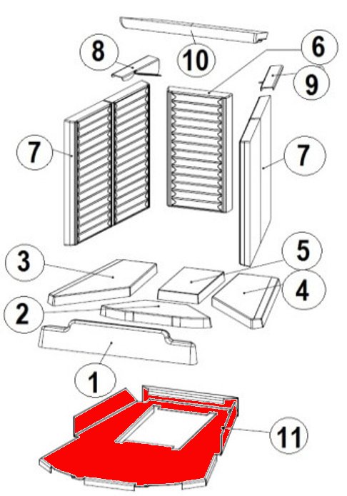 Austroflamm Ceres 450/680 Bodemplaat I