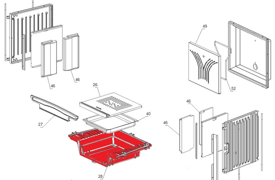 La Nordica Focolare 70 Piano Evo Crystal stookbodem