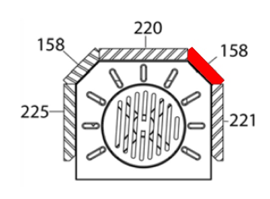 Haas+Sohn Hasvik 231.17 Pierre de paroi côté à droite à l’arrière pierre de la chambre de combustion