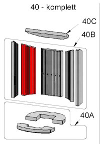 Oranier Arktis 5 Seitenstein links hinten B Vermiculitestein