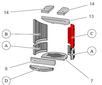 Haas+Sohn Ficus II 287.12 Pierre de paroi côté à droite en haut