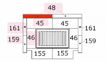 Haas+Sohn Grado 252.17 Rückwandstein links Feuerraumstein