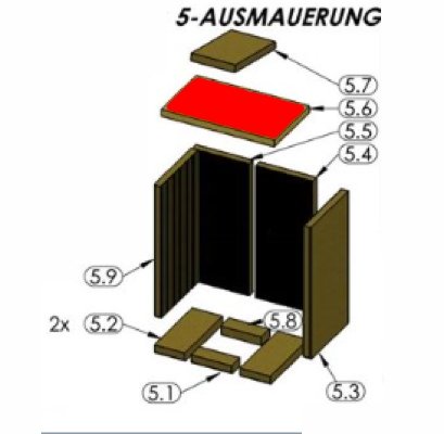 Oranier Astra 5 Zugumlenkung unten Rauchumlenkstein