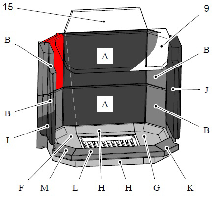 Haas+Sohn Prestige 181.18 Pierre de paroi côté à gauche à l’arrière en haut