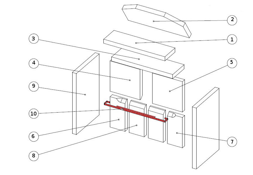 Wamsler Opus Rückwandstein Halterung Haltewinkel 