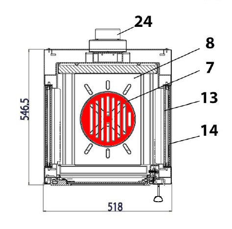 Haas+Sohn Panorama 255.15 grille à secouer