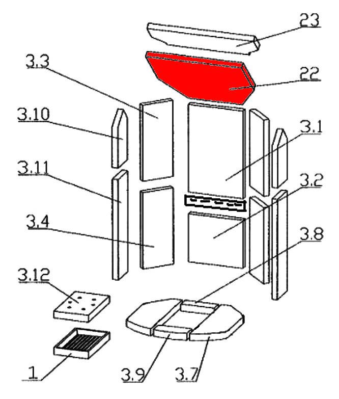 Oranier Polar 8 déflecteur en bas B de fumée