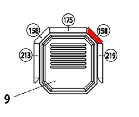 Haas+Sohn Bergamo 267.17 Seitenstein rechts hinten Feuerraumstein