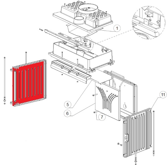 La Nordica Focolare 70 Piano Zijplaat links B